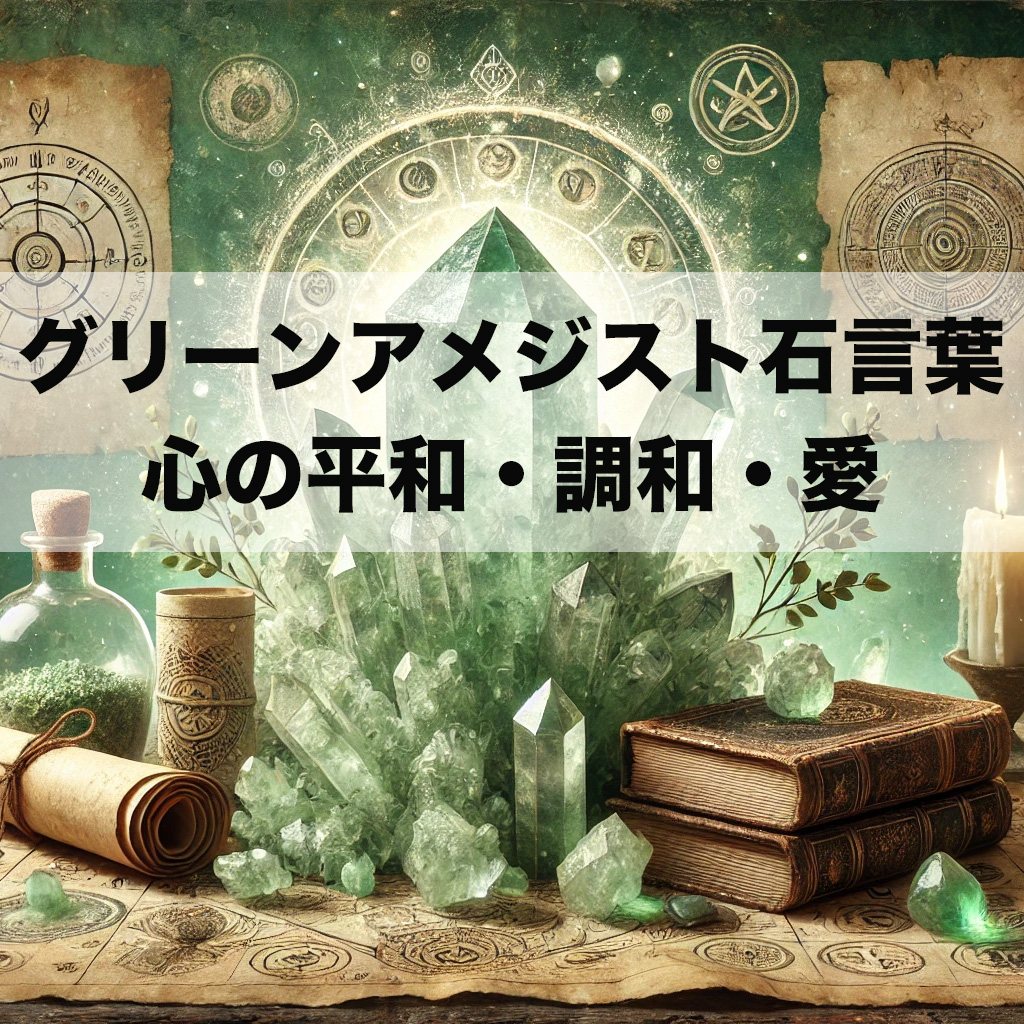 グリーンアメジストの石言葉とは?心の平和・調和・愛を象徴する癒しの石 | セラピーストーン公式ブログ