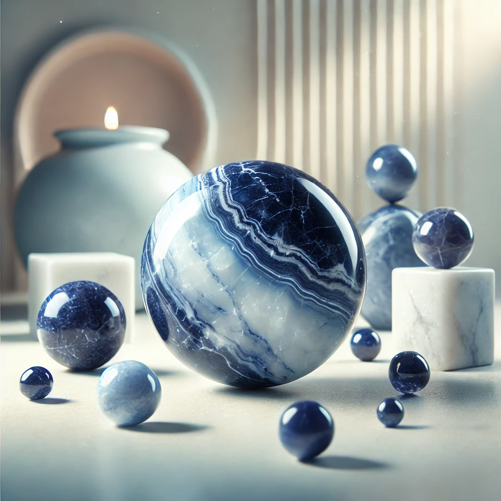 ✳️極品☆超極大✨地球のような模様と美しさ✨癒しパワー✨ソーダライト 原石 天然石 Earth (Sodalite) ✧ ソーダライト | FLUXY - 天然石と鉱物のお店