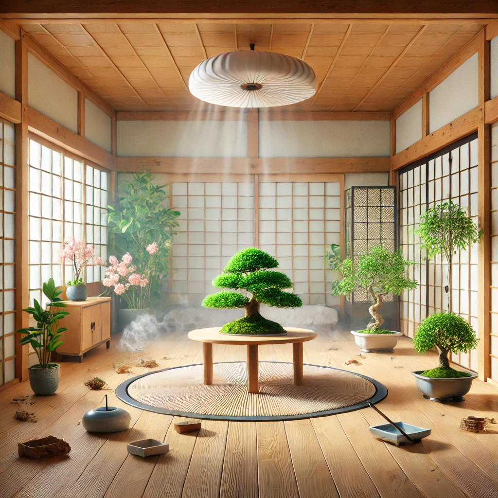 DALL%C2%B7E 2024 12 17 13.17.52 A Japanese style room illustrating solutions to remove accumulated negative energy %E9%82%AA%E6%B0%97. The room is now bright and clean with natural light streamin - 邪気溜まりがちなあなたへ！邪気が溜まっているサインの見分け方