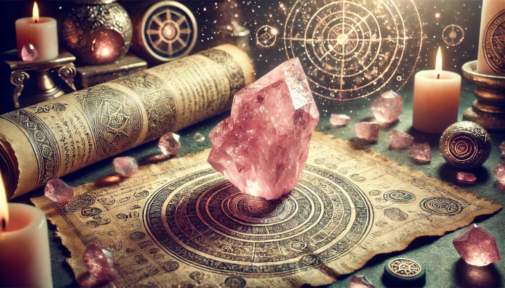 DALL%C2%B7E 2025 08 29 23.26.44 A wide mystical and historical themed image based on the concept  The History of Epidotes Stone Word %E2%80%93 Exploring Its Ancient Spiritual Meaning us - エピドートの石言葉「過去からの解放」とは？心を癒す力の秘密を解説
