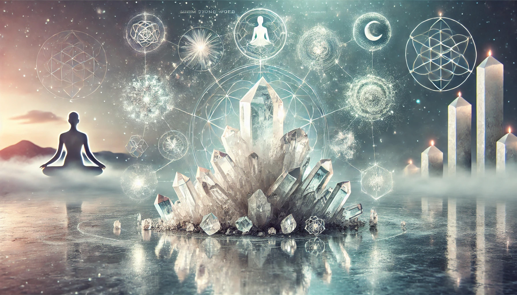 DALL%C2%B7E 2025 08 29 23.41.13 A wide ethereal and spiritual image illustrating the concept  What Is the Stone Word of Apophyllite  A Deep Dive into Its Power for Cleansing and Me - アポフィライトの石言葉とは？浄化と瞑想に効果的な理由を徹底解説