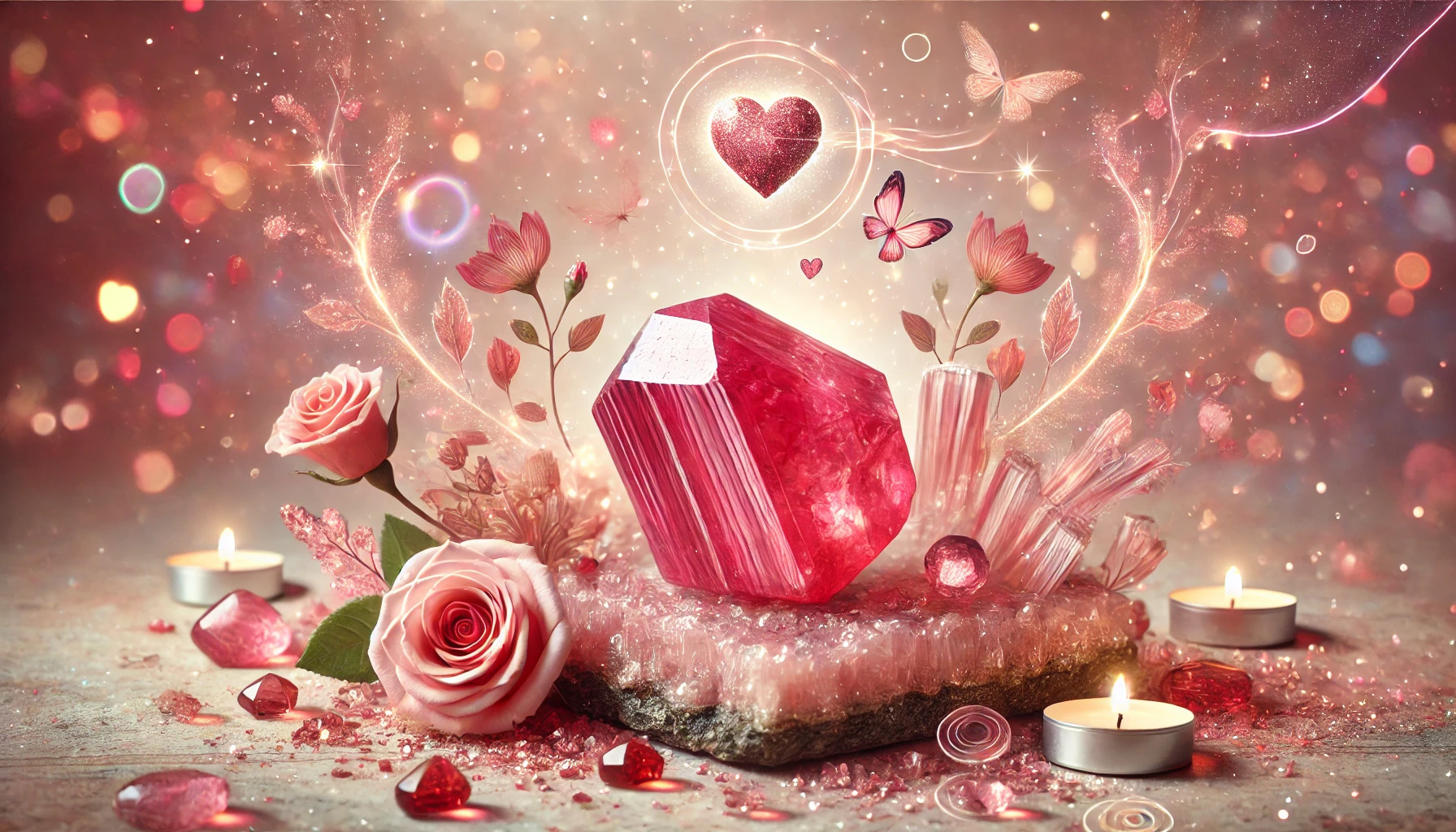 DALL%C2%B7E 2025 08 30 18.44.08 A wide emotionally rich and romantic image illustrating the theme  The Meaning of Love and Romance as Expressed by the Stone Word of Rhodochrosite - ロードクロサイトの石言葉が示す「恋」と「愛」の意味を徹底解説！