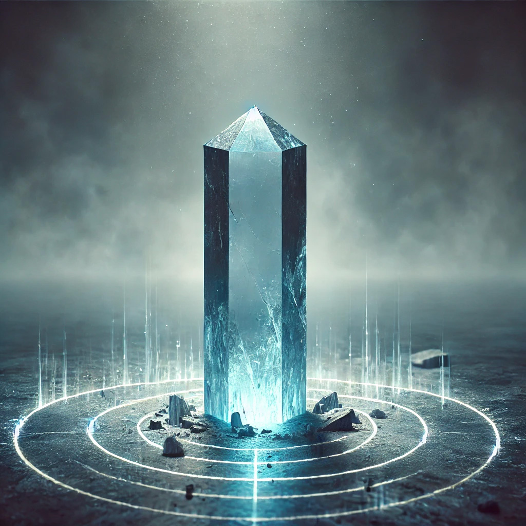 アクアマリンの石言葉「沈着・聡明」とは?冷静な判断力を高める力の力 DALL%C2%B7E 2025 10 16 21.51.12 A symbolic and slightly somber image illustrating the potential negative side of aquamarines meaning. In the center a hexagonal column shaped aquama - アクアマリンの石言葉「沈着・聡明」とは?冷静な判断力を高める力の力