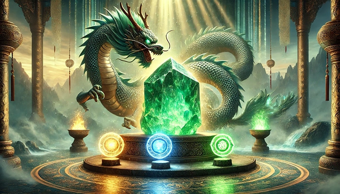 DALL%C2%B7E 2025 11 04 12.43.30 A wide aspect mystical and powerful scene featuring a large majestic Eastern style dragon and a glowing raw jade crystal %E7%BF%A1%E7%BF%A0%E5%8E%9F%E7%9F%B3. The oversized dragon - 翡翠が合う人とは？効果を最大限に活かす人の特徴をスピリチュアル視点で解説！