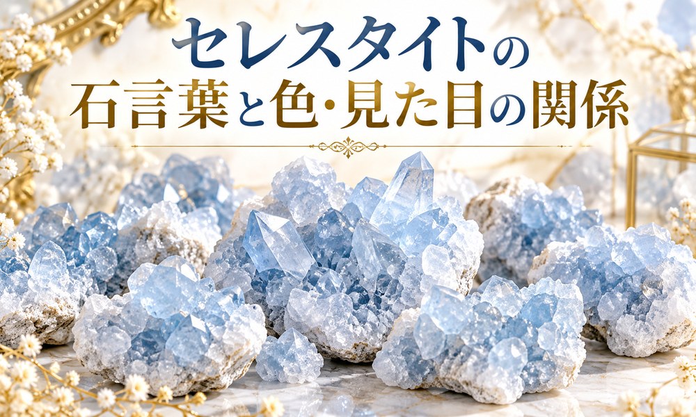 セレスタイトの石言葉と色・見た目の関係 セレスタイトの石言葉と色・見た目の関係