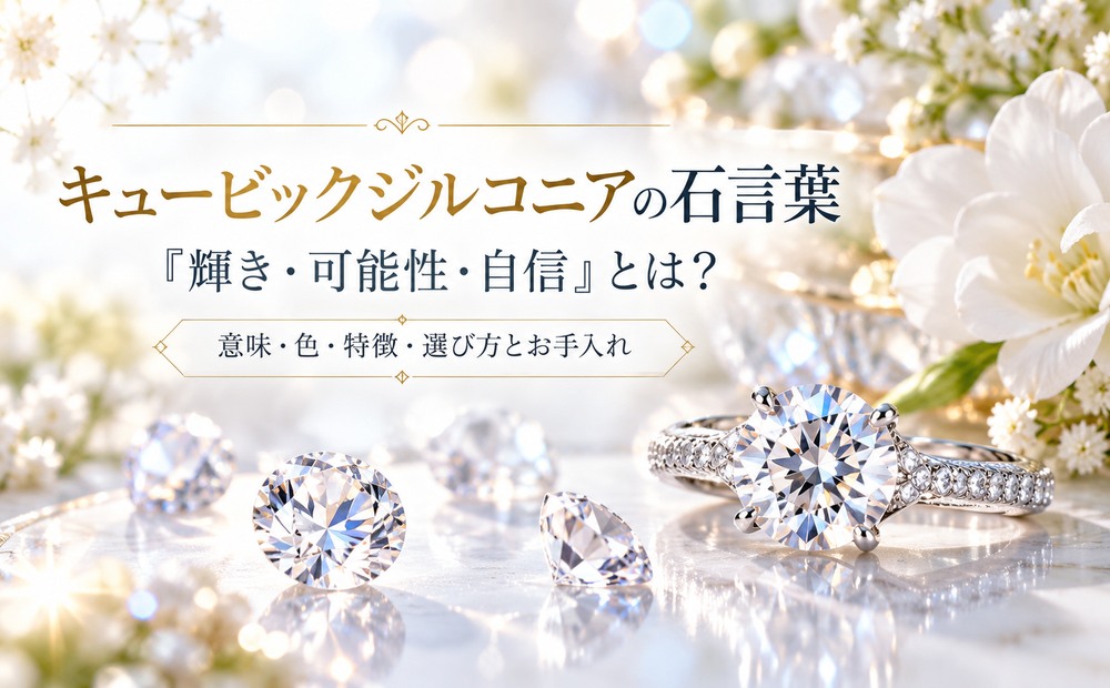 キュービックジルコニアの石言葉 輝き・可能性・自信 キュービックジルコニアの石言葉 輝き・可能性・自信
