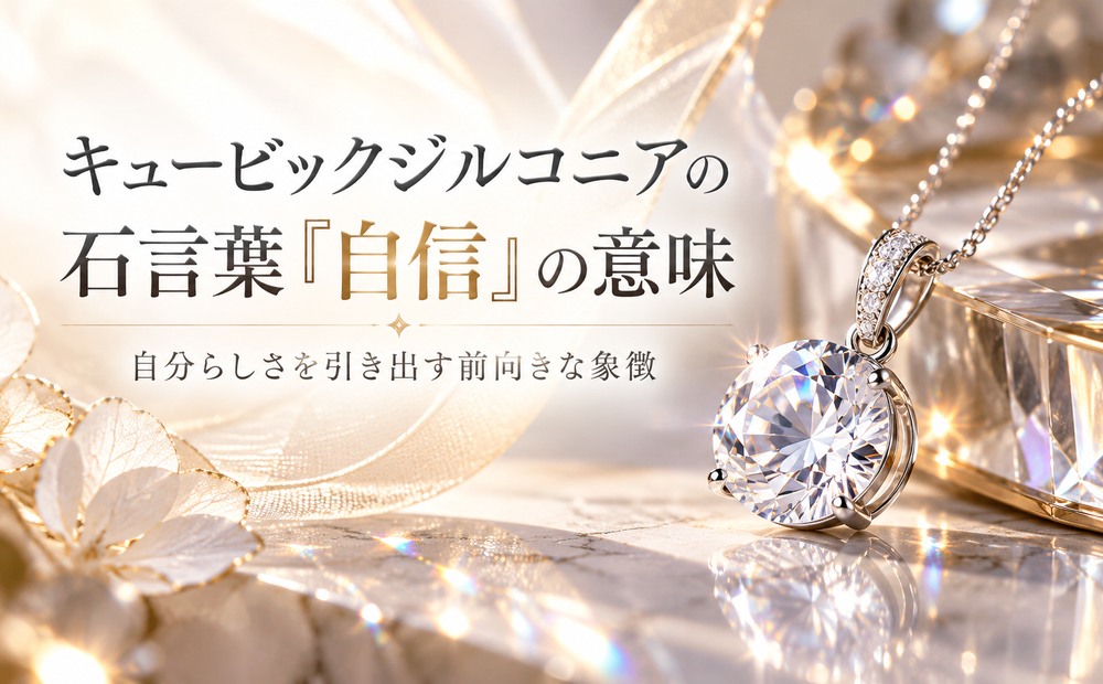 キュービックジルコニアの石言葉「自信」の意味 キュービックジルコニアの石言葉「自信」の意味