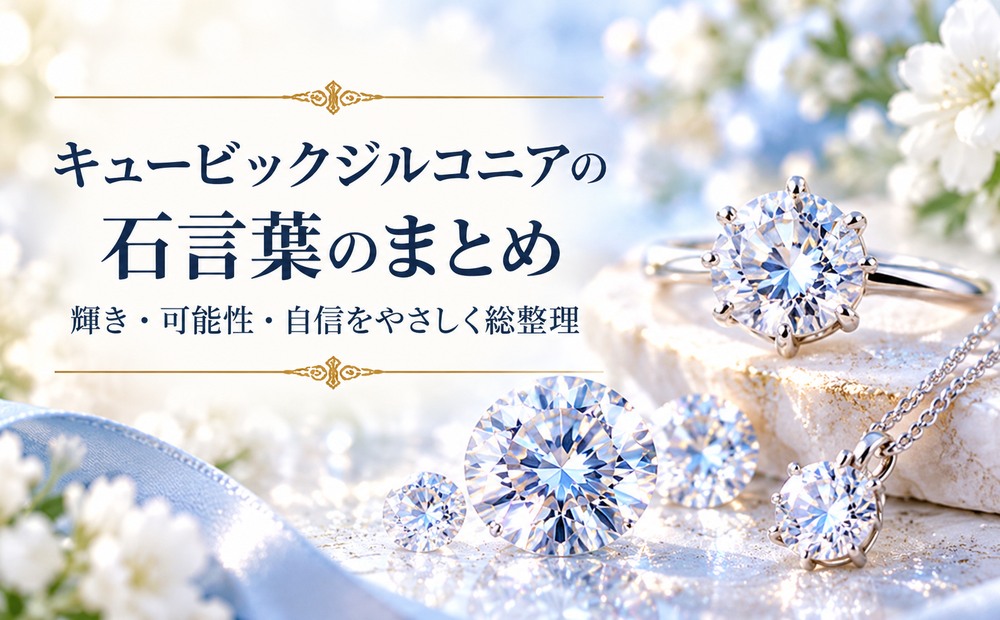 キュービックジルコニアの石言葉のまとめ キュービックジルコニアの石言葉のまとめ