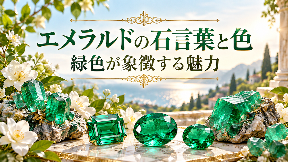 エメラルドの緑色の宝石の魅力(アイキャッチ) エメラルドの緑色の宝石の魅力(アイキャッチ)