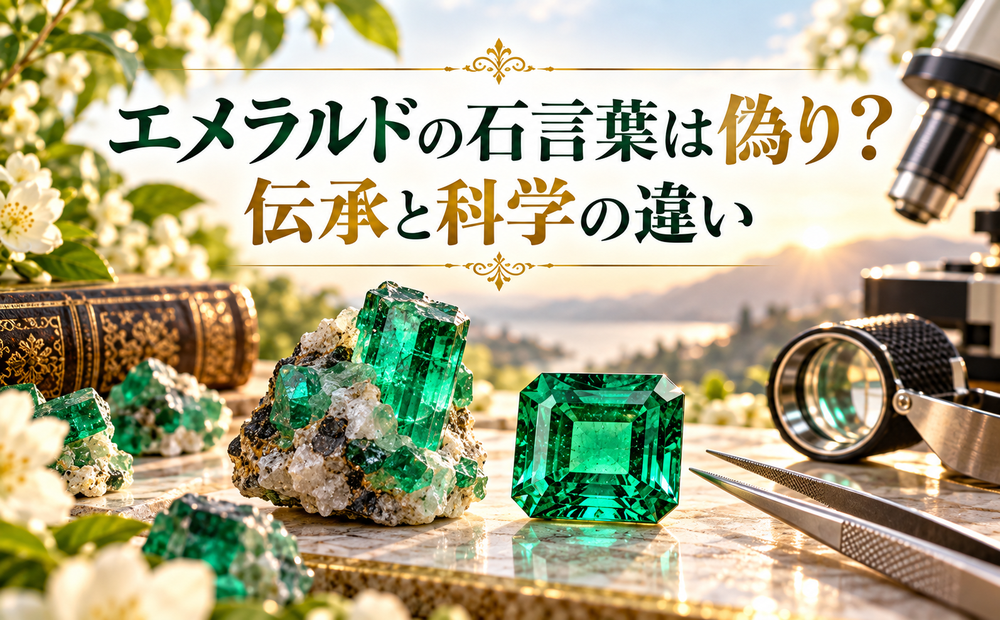 エメラルドの石言葉は偽り？伝承と科学の違い