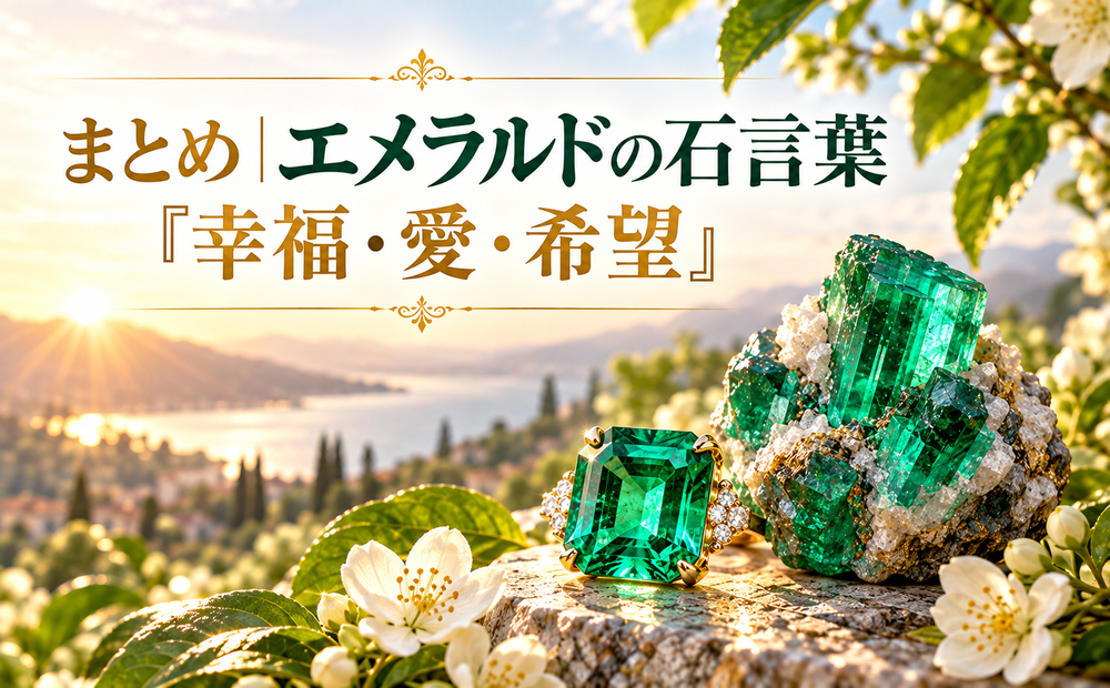 まとめ｜エメラルドの石言葉「幸福・愛・希望」