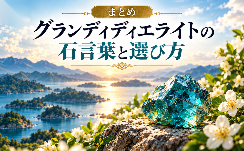 まとめ|グランディディエライトの石言葉と選び方 まとめ|グランディディエライトの石言葉と選び方