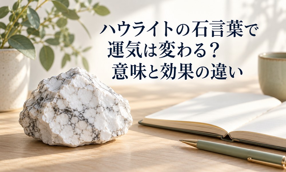 ハウライトの石言葉で運気は変わる？意味と効果の違い