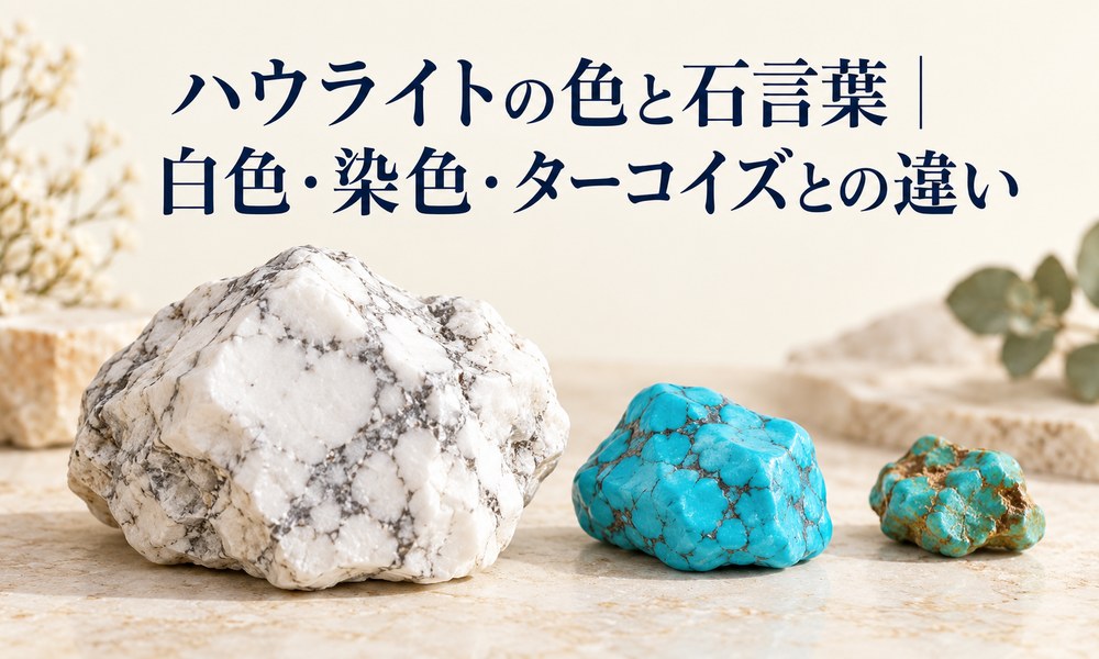ハウライトの色と石言葉｜白色・染色・ターコイズとの違い