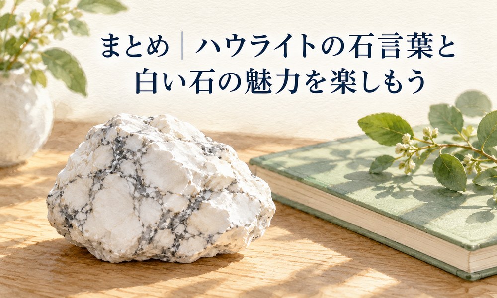 まとめ｜ハウライトの石言葉と白い石の魅力を楽しもう