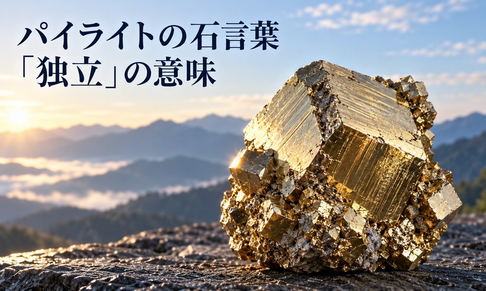 パイライトの石言葉「独立」の意味 パイライトの石言葉「独立」の意味