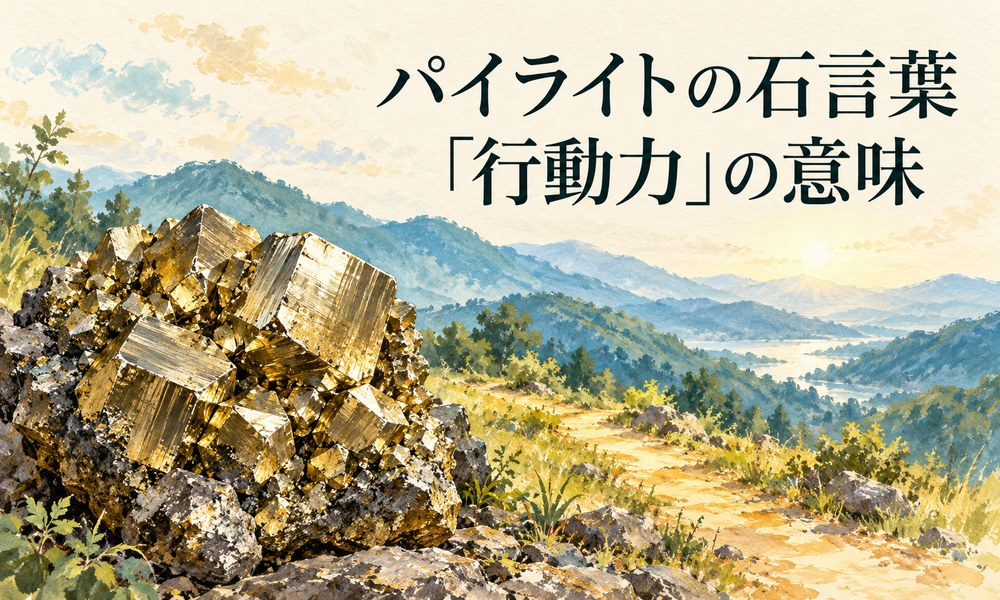 パイライトの石言葉「行動力」の意味 パイライトの石言葉「行動力」の意味