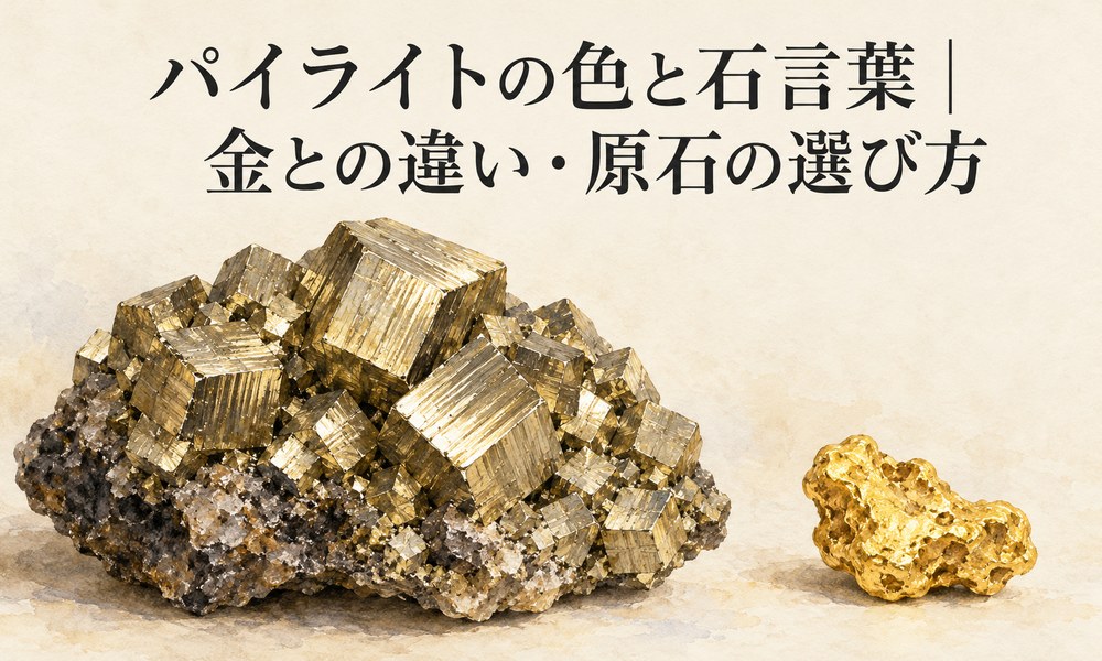 パイライトの色と石言葉|金との違い・原石の選び方 パイライトの色と石言葉|金との違い・原石の選び方