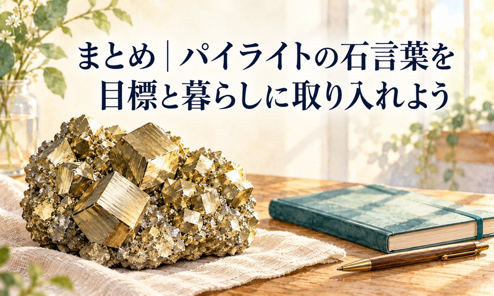 まとめ|パイライトの石言葉を目標と暮らしに取り入れよう まとめ|パイライトの石言葉を目標と暮らしに取り入れよう