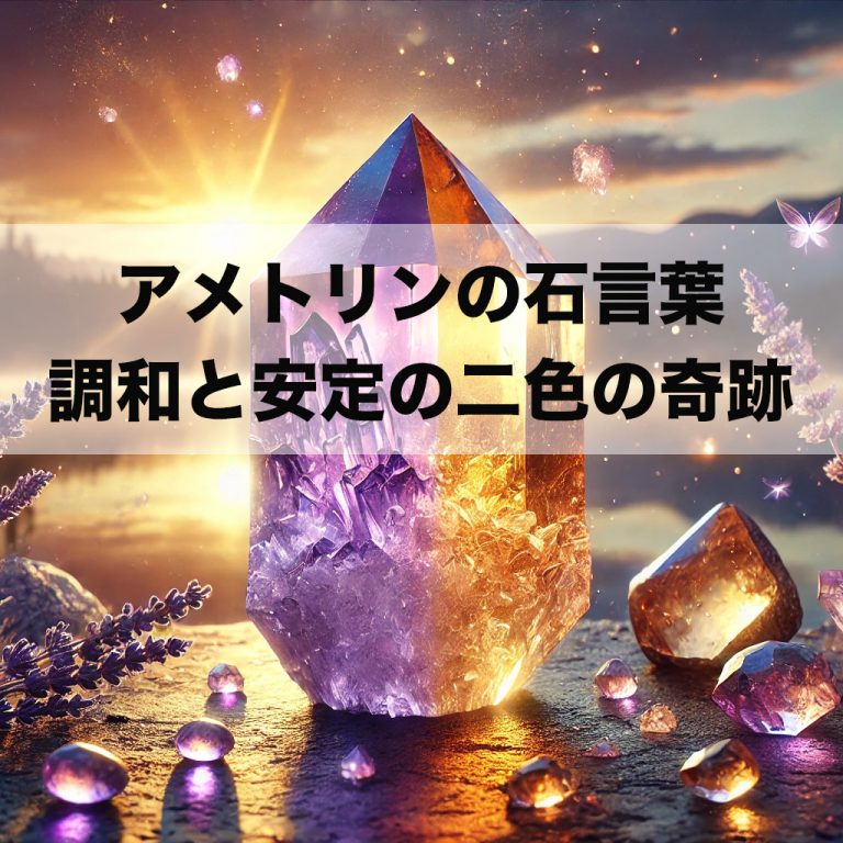 アメトリンの石言葉とは？調和と安定をもたらす二色の奇跡 | セラピーストーン公式ブログ