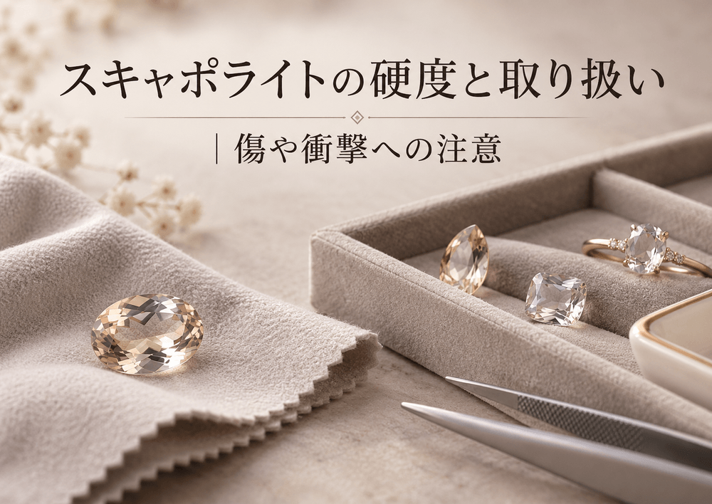 スキャポライトの硬度と取り扱い|傷や衝撃への注意 スキャポライトの硬度と取り扱い|傷や衝撃への注意