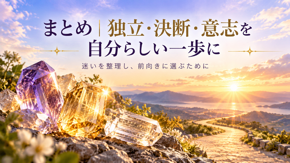 まとめ|独立・決断・意志を自分らしい一歩に まとめ|独立・決断・意志を自分らしい一歩に