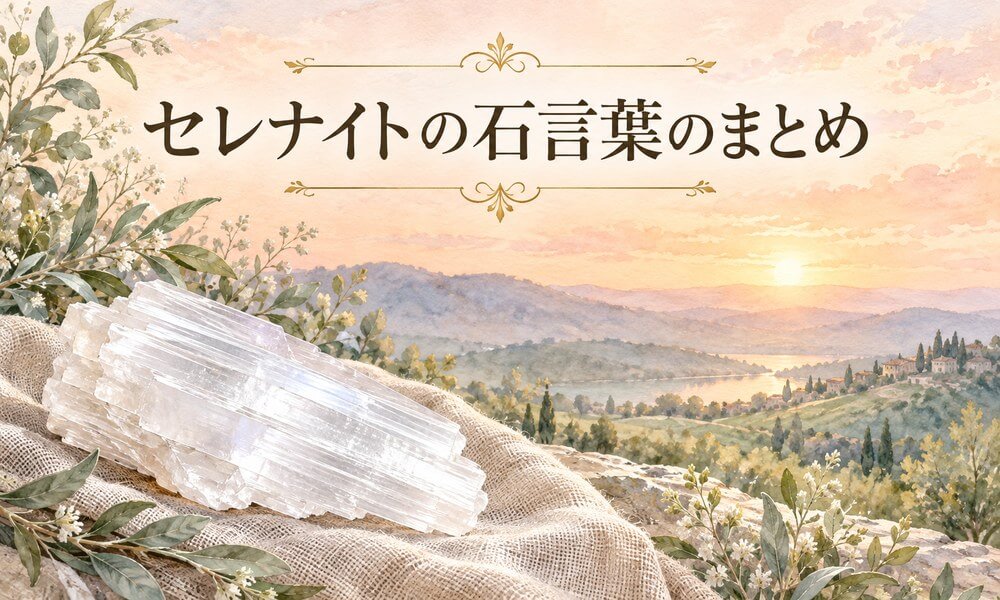 セレナイトの石言葉のまとめ