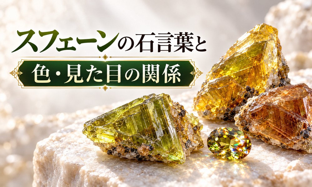 スフェーンの石言葉と色・見た目の関係 スフェーンの石言葉と色・見た目の関係