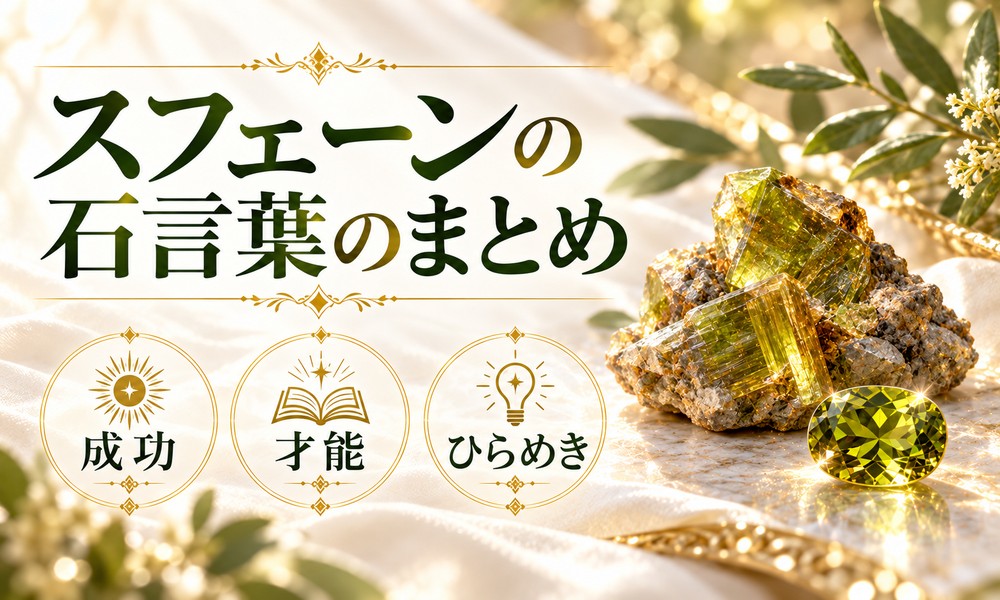 スフェーンの石言葉のまとめ スフェーンの石言葉のまとめ