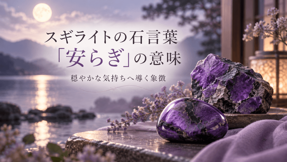 スギライトの石言葉「安らぎ」の意味 スギライトの石言葉「安らぎ」の意味