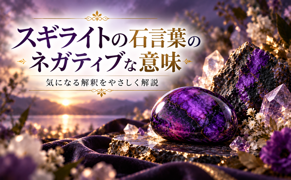 スギライトの石言葉のネガティブな意味 スギライトの石言葉のネガティブな意味