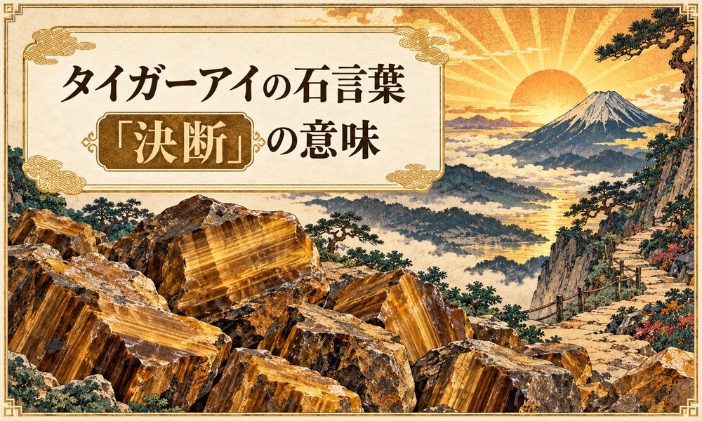 タイガーアイの石言葉「決断」の意味 タイガーアイの石言葉「決断」の意味