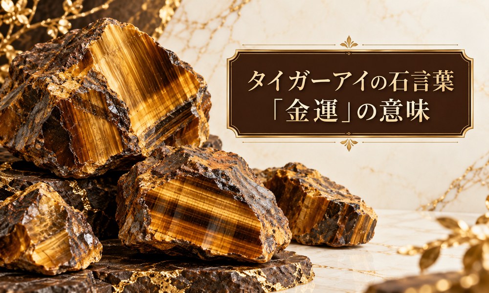 タイガーアイの石言葉「金運」の意味 タイガーアイの石言葉「金運」の意味