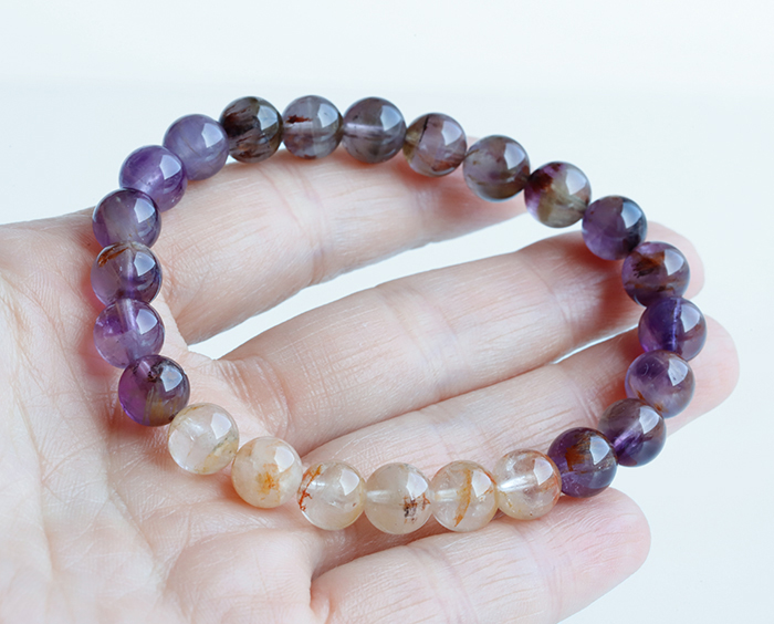 底値！希少　ドリームコートレムリアン　ブレスレット　大珠15〜15.5センチ ドリームコートレムリアンのブレスレット【パワーストーン/天然石】