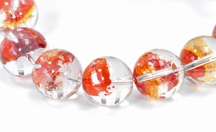 高品質g260円★【オーロラ・クォーツ】☆天然石ブレスレットＭ★１３mm 大特価!オーロラクォーツSA+の15.4～15.7mmブレスレット inq 天然石