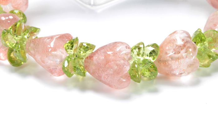 ストロベリークォーツのいちごブレスレット